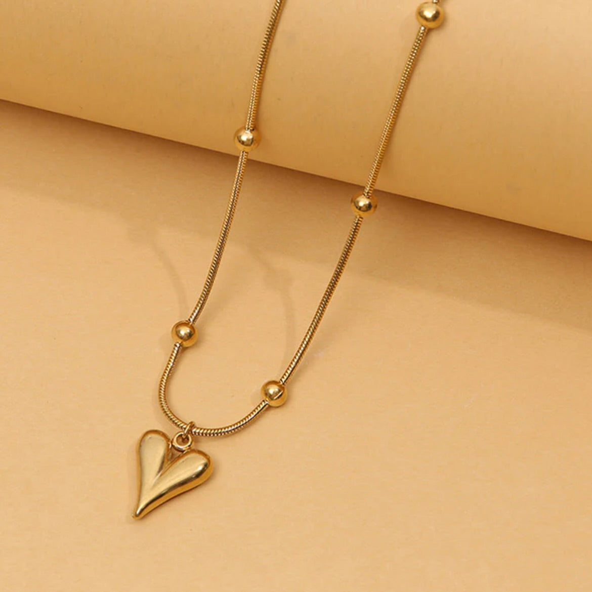 Golden Dream Heart Necklace