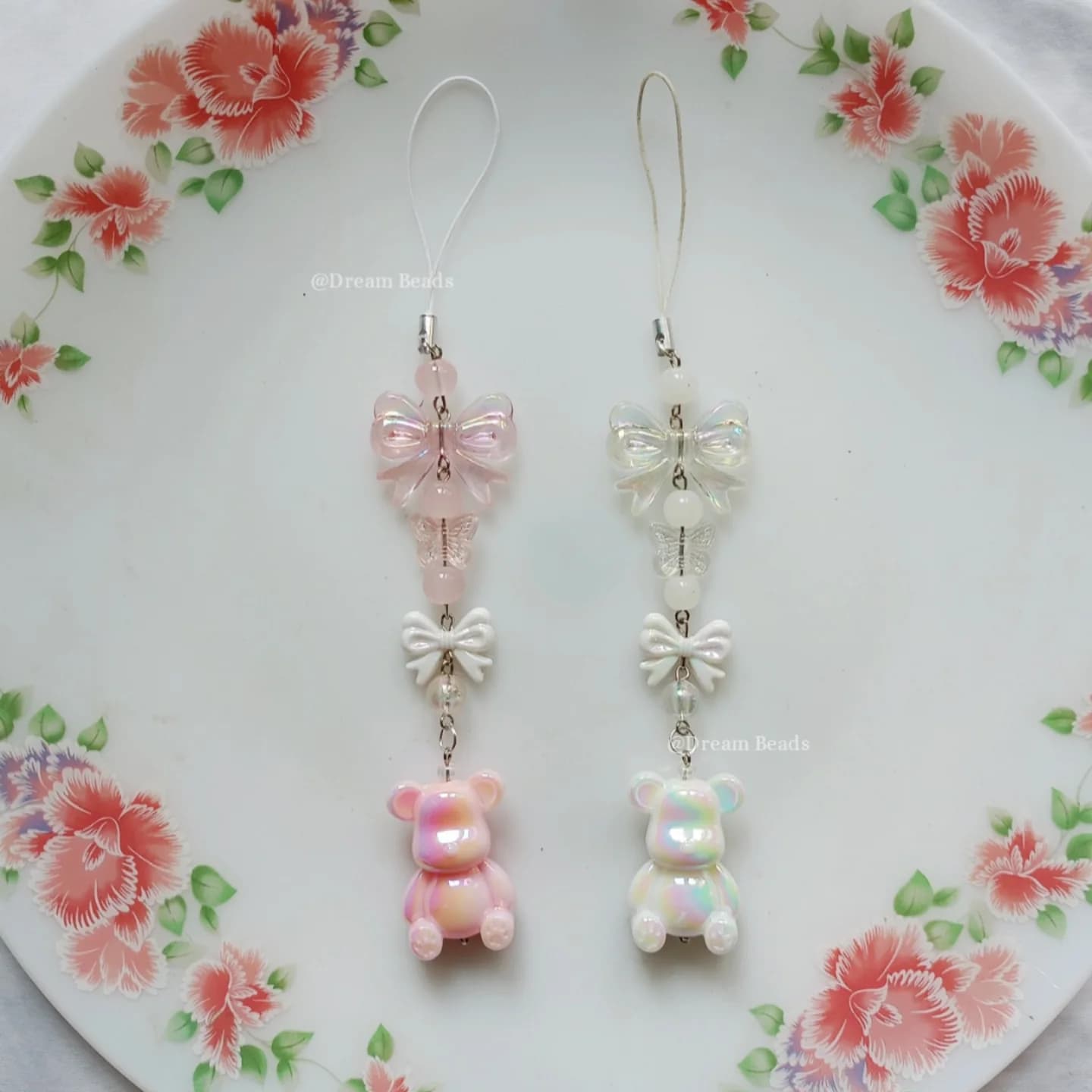 Kawaii Bear Bow Charm Keychains